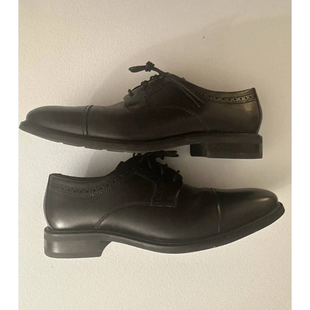 Cole Haan Grand.Os C28881 Men's Black Leather Cap Toe Brogue Oxford 11 M